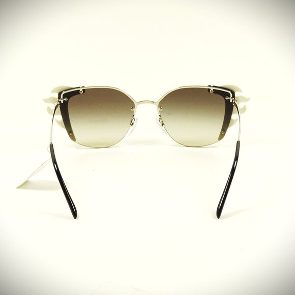 PRADA SPR 59V 428-5O0 Black Flame Frame Grey Lenses 64-16-140 Sunglasses - Picture 5 of 8